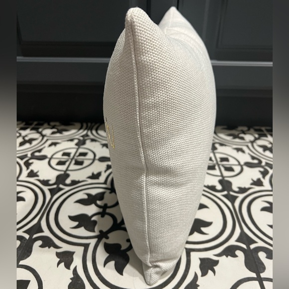 Tri Sigma Decorative Pillow - Gold and Cream - Picture 4 of 5